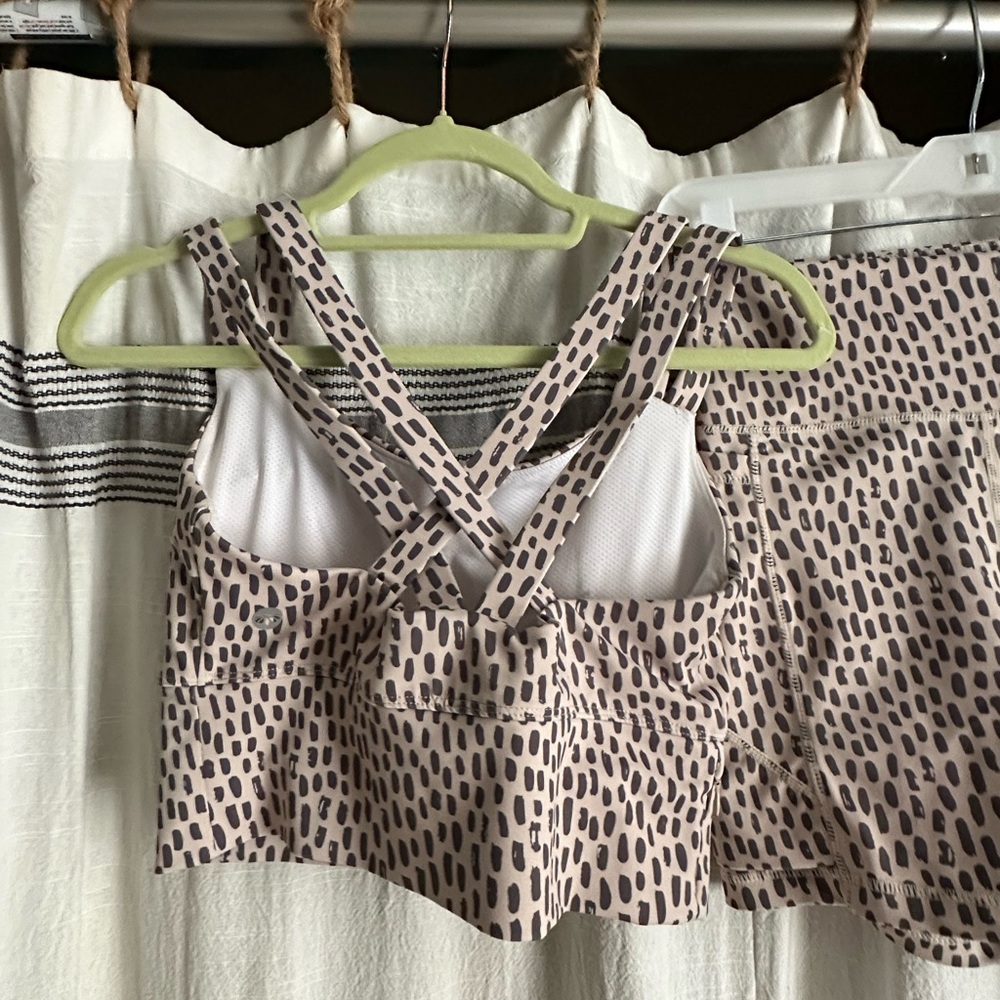 Senita Athletics Black and Cream Animal Print Set - Picture 6 of 8